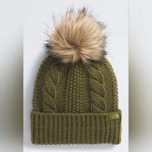 The North Face Woman's Oh Mega Fur Pom Beanie Forest Olive